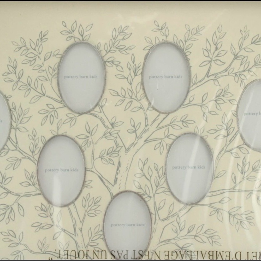 Pottery Barn Kids Silver Family Tree Frame with 7 Oval Photo Openings - Picture 4 of 7